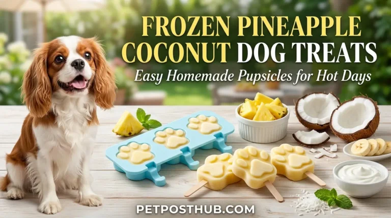 Frozen Pineapple Coconut Dog Treats Easy Homemade Pupsicles