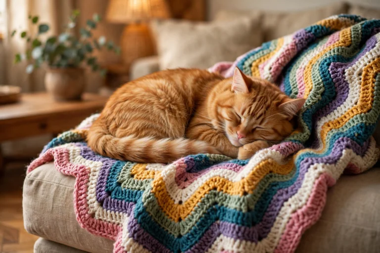 12 Cozy Crochet Cat Blanket Ideas Your Kitty Will Adore