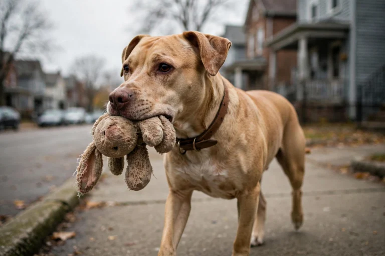 Dog Whose Owner Died Found Wandering Streets With Her Favorite Stuffed Animal