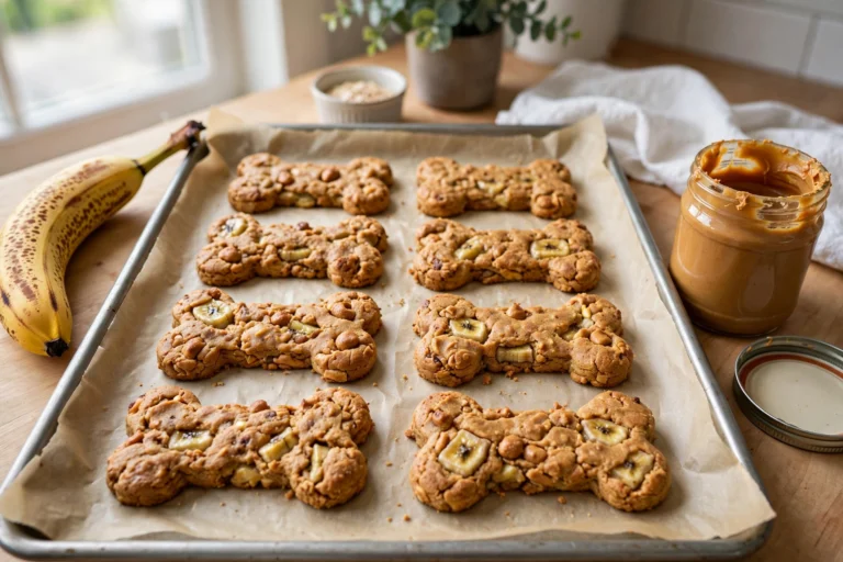 Easy 3-Ingredient Peanut Butter Banana Dog Treats