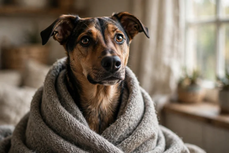 Freezing Dog Near Death Gets a Second Chance After Woman Stops to Help