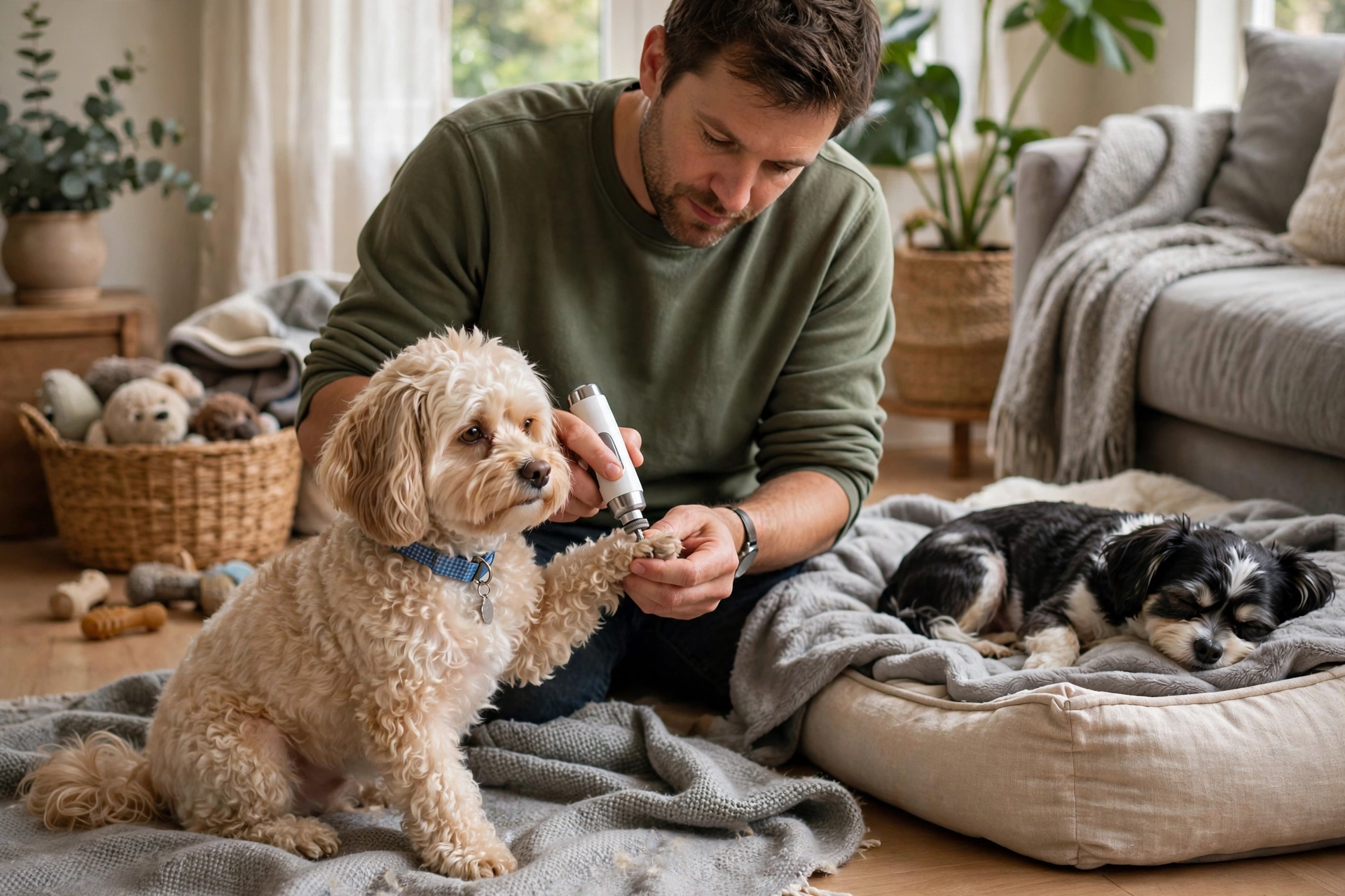 VIWIK dog nail grinder with LED lights and long battery life