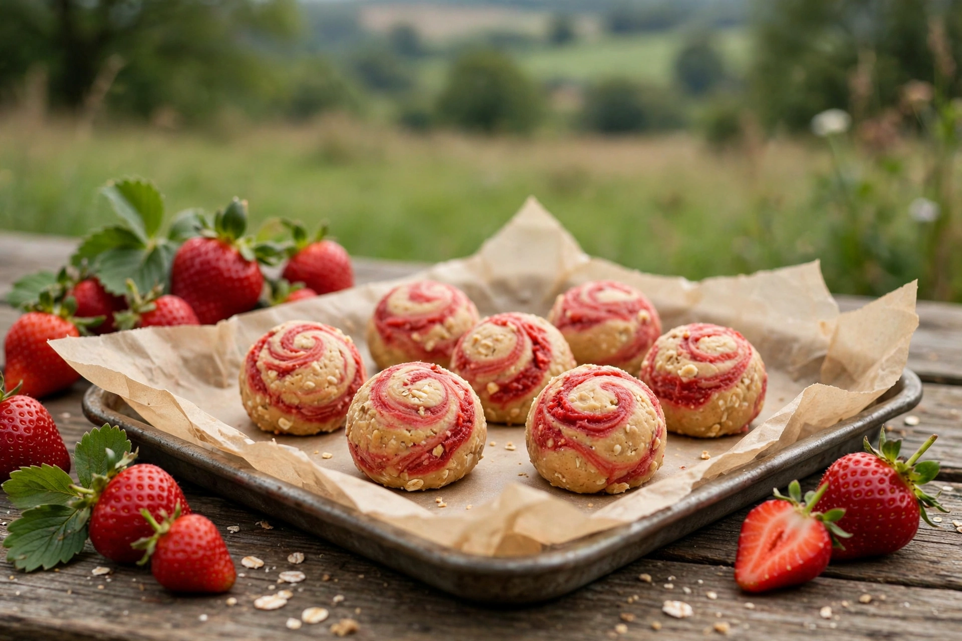No-bake strawberry peanut butter dog treat bites