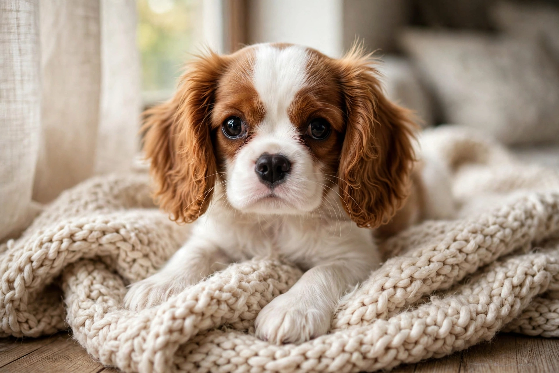 Adorable Cavalier King Charles Spaniel puppy