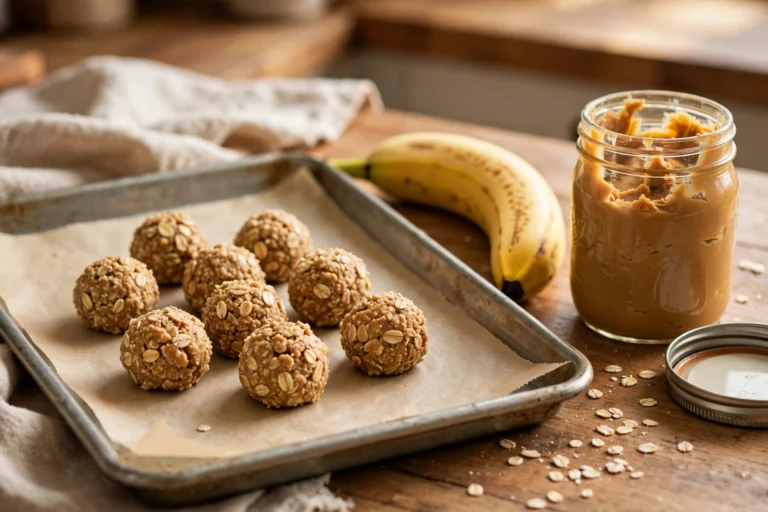 No-Bake Homemade Peanut Butter and Banana Dog Treats