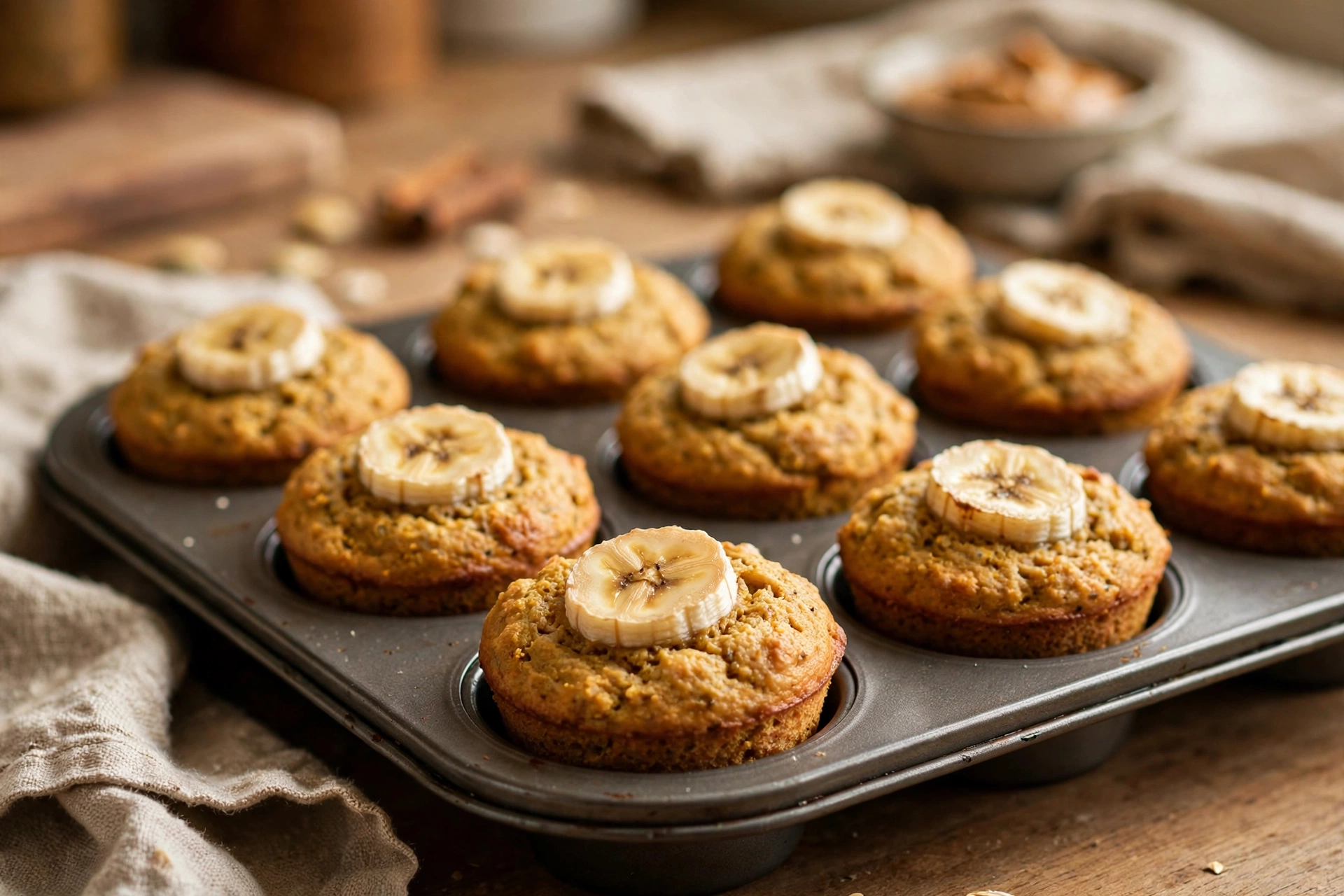 Pumpkin peanut butter banana mini muffin dog treats