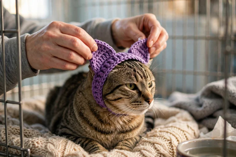 Shelter Worker Crochets Ears for Cat (2026)