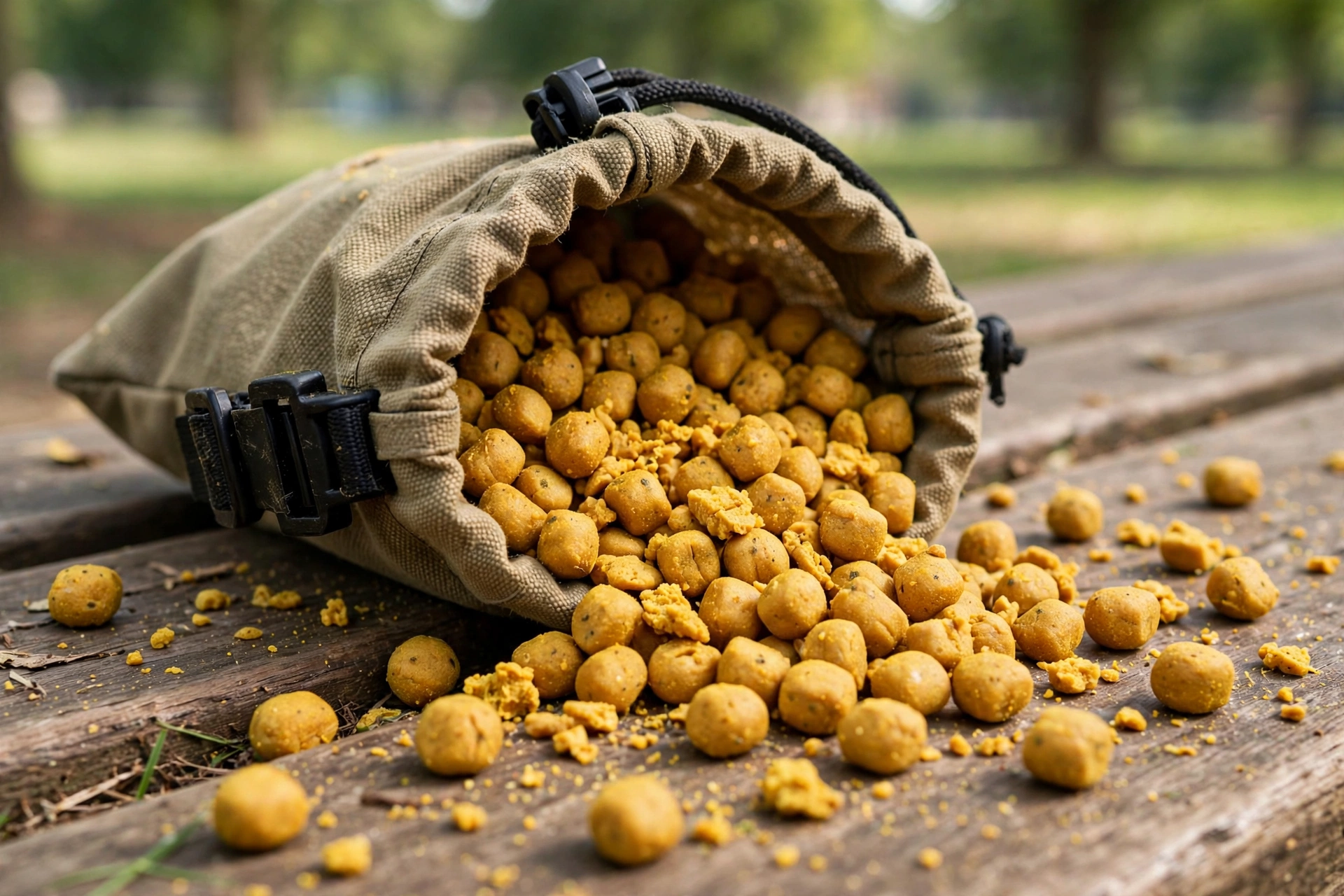 Tiny golden turmeric chicken training bites for dogs